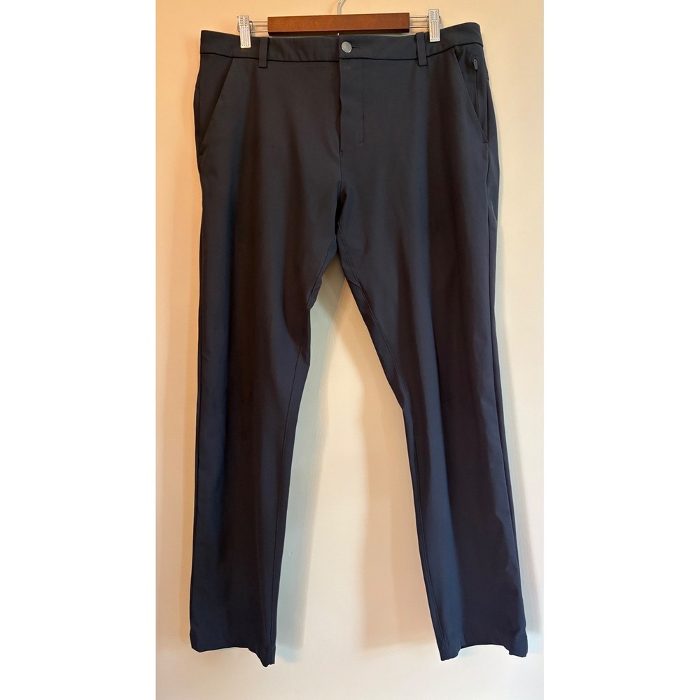 Lululemon Commission Pant Warpstreme Mens 36X30 Obsidian Grey Black Chino